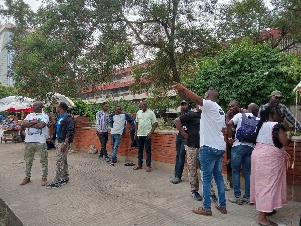 NDC supporters at the Ministry on Wednesday December 18, 2024