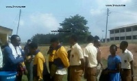 Prayers being said for the students of Kumasi Academy