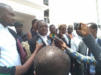 Kofi Bentil addressing the press after the ruling