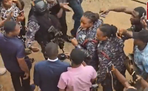 The lawyer for the accused was nearly attacked by some angry family members