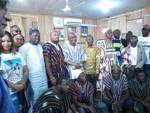 The CEO of McDan with the regional minister and member of the Regional Coordinating Council