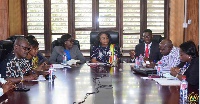 Gender Minister, Otiko Afisa Djabah in discussion with stakeholders.