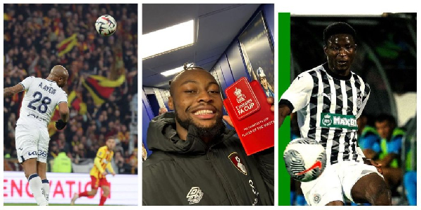 L-R: Andre Ayew, Antoine Semenyo, and Zubairu Ibrahim