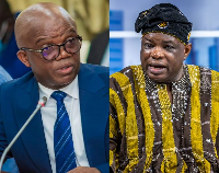 Stephen Amoah (L) was mocked by Governs Agbodza (R) after the NPP primaries