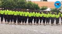 Some Community Protection officers during the passing out ceremony