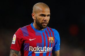 Sydney Australia 25th May 2022 Dani Alves Of Barcelona Looks On During The Friendly Match Between Th