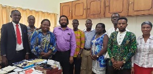 Catherine Agyapomaa Appiah-Pinkrah with members of GNACOPS