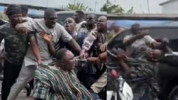NPP Deputy National Organiser being assaulted