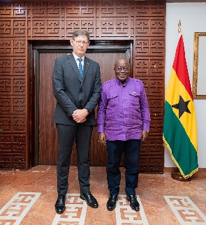 Absa Group Chief Executive, Arrie Rautenbach with President Nana Akufo-Addo