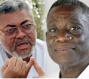 Former President Rawlings (left) and Late President Mills