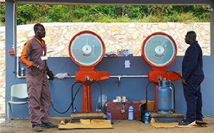 Some LPG attending to customers after they resumed their strike