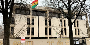 The entrance of the Ghanaian embassy in Washington DC