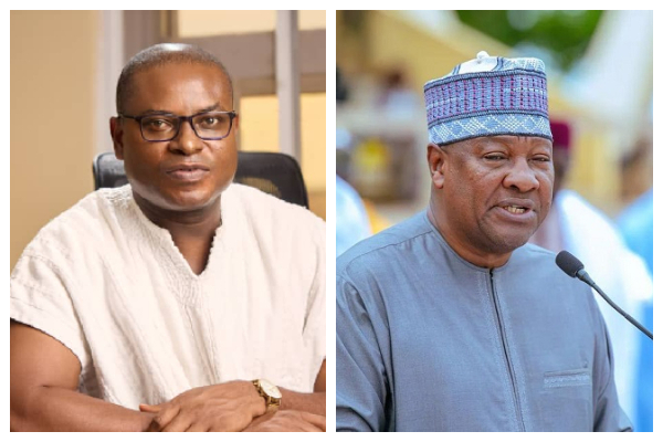 Richard Ahiagbah (L) and President John Dramani Mahama