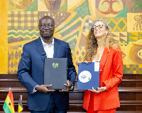 Dr Cassiel Ato Forson, the Minister of Finance with Belgium counterpart