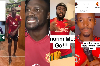 A grid photo of Man United fans crying on Tiktok
