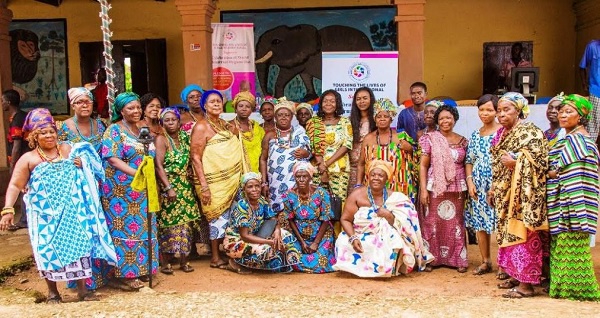 Queen mothers at the Touching The Lives of Girls Foundation's Menstrual Hygiene campaign  launch