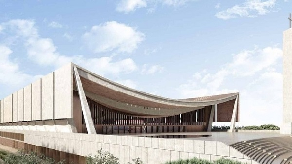 An architectural model of the proposed National Cathedral of Ghana