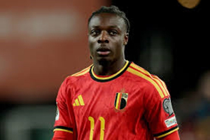 Belgium winger Jeremy Doku