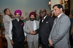 High Commissioner of Ghana to India, Michael Aaron Nii Nortey Oquaye with some Indian business men