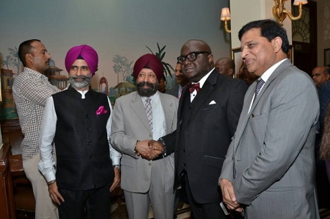 High Commissioner of Ghana to India, Michael Aaron Nii Nortey Oquaye with some Indian business men