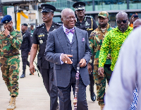 Asantehene Otumfuo Osei Tutu II is seen departing for an official visit to Poland and Canada