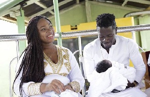 Shatta Wale, his wife and son
