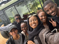 Some journalists, influencers and an official of TikTok during a tour of Nairobi