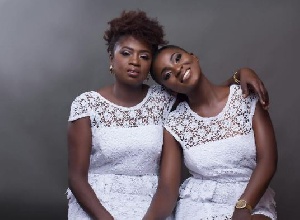Ahuofe Patri with her mother