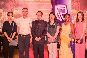 H.E Shi Ting Wang, Chinese Ambassador to Ghana (third from left) with organisers of the gala night