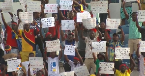 Angry Hearts of Oak fans protest at stadium