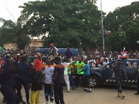 A scene at the Nima residence of Nana Akufo-Addo during the clashes