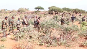 Somali National Armytroops during an anti-Shabaab operation