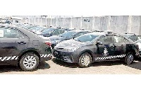 The brand new cars for the Ghana Police Service