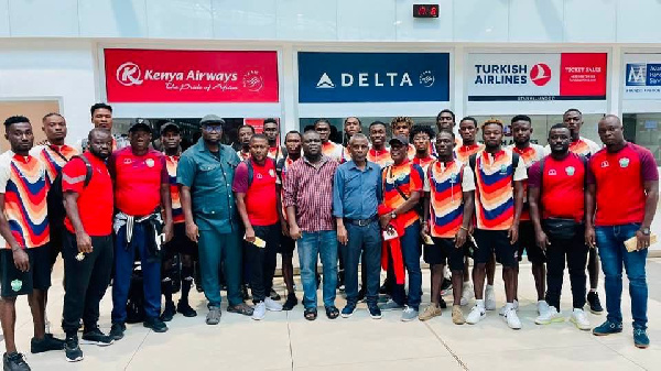 Players and technical team of Dreams FC