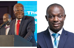 (L) Former Trade Minister, KT Hammond and former Deputy Minister for Finance, Kwaku Kwarteng (R)