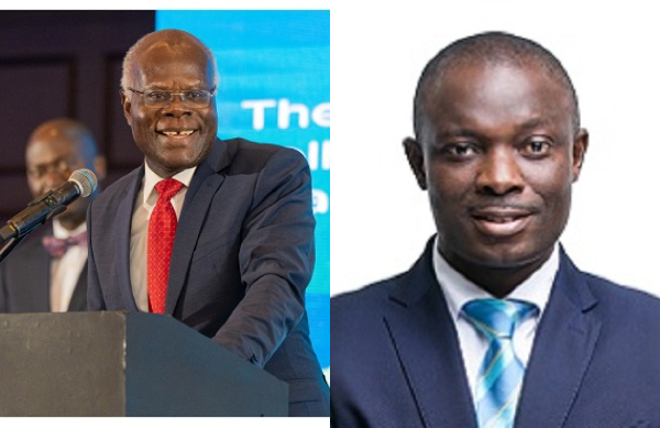 (L) Former Trade Minister, KT Hammond and former Deputy Minister for Finance, Kwaku Kwarteng (R)
