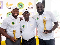Ackorful, GCB Regional Manager flanked by Main and Support Winners