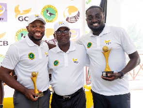 Ackorful, GCB Regional Manager flanked by Main and Support Winners