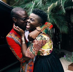 Songstress Noella Wiyaala with her 'boyfriend'