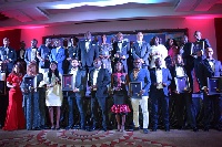 Award winners in a group picture