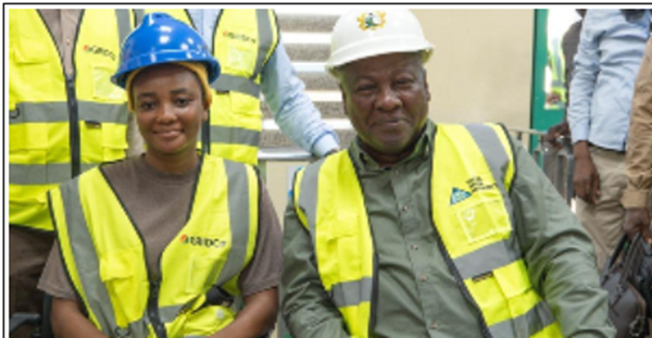 The female NSS person has secured instant employment from Mahama