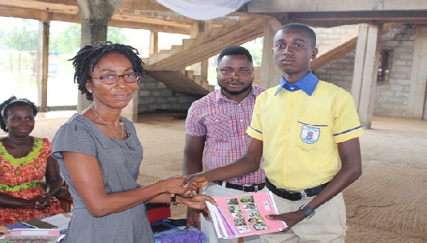 SOS Quality Education Now has donated 2,500 exercise books to the Kpone Methodist Basic School