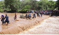 At least three people are feared dead following floods caused by heavy rains in Nairobi