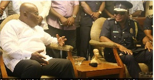 IGP, John Kudalor interacts with President-elect Nana Addo Dankwa Akufo-Addo.