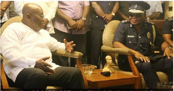 IGP, John Kudalor interacts with President-elect Nana Addo Dankwa Akufo-Addo.