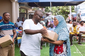 Asenso-Boakye with one of the widows