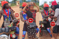 The young girl was visibly uncomfortable and distressed