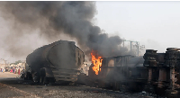 Scene of the petrol tankers explosion in Dikko, Niger State, Nigeria, on January 18, 2025