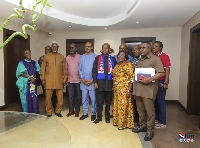 Stephen Ntim with the Greater Accra Regional Council of Elders of the NPP
