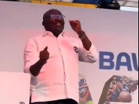 Dr. Bawumia dancing on a campaign platform